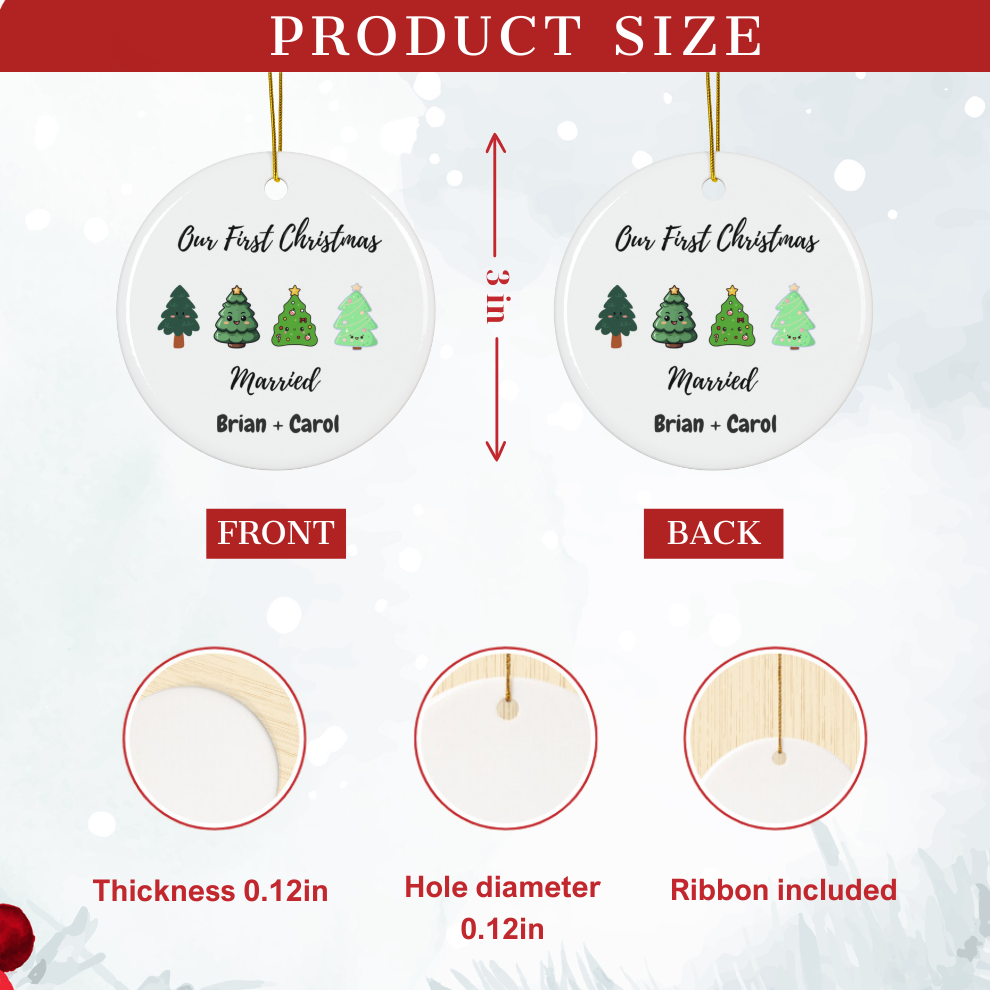 2025 First Christmas Married Ornament