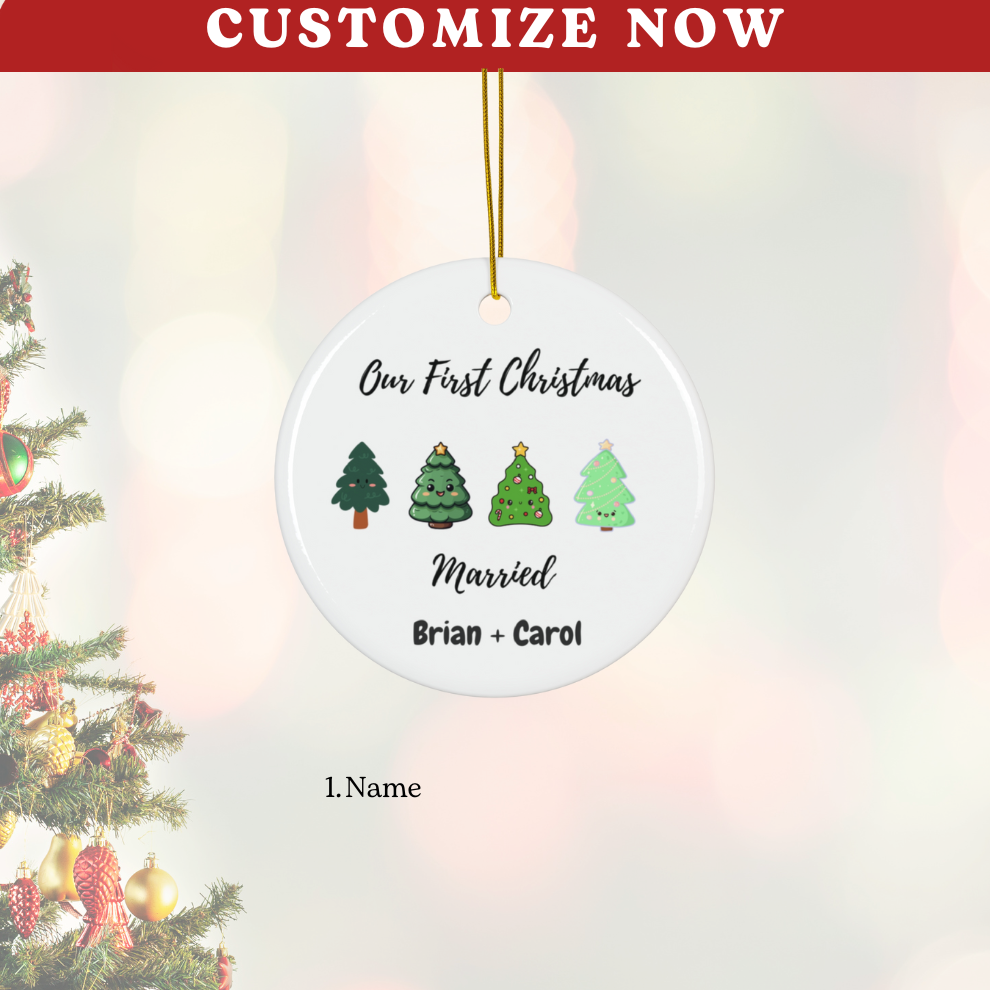 2025 First Christmas Married Ornament