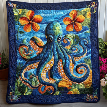 Spiral Sorcery Quilted Blanket Christmas Bedroom Decor Cool Octopus Gifts - Marykun