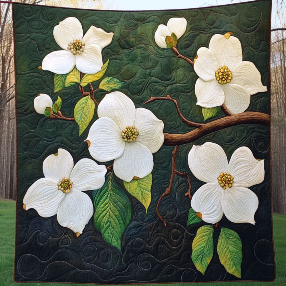 Spring Petals Quilted Blanket Sofa Couch Throw Blanket Christmas Gifts For Flower Lovers - Marykun