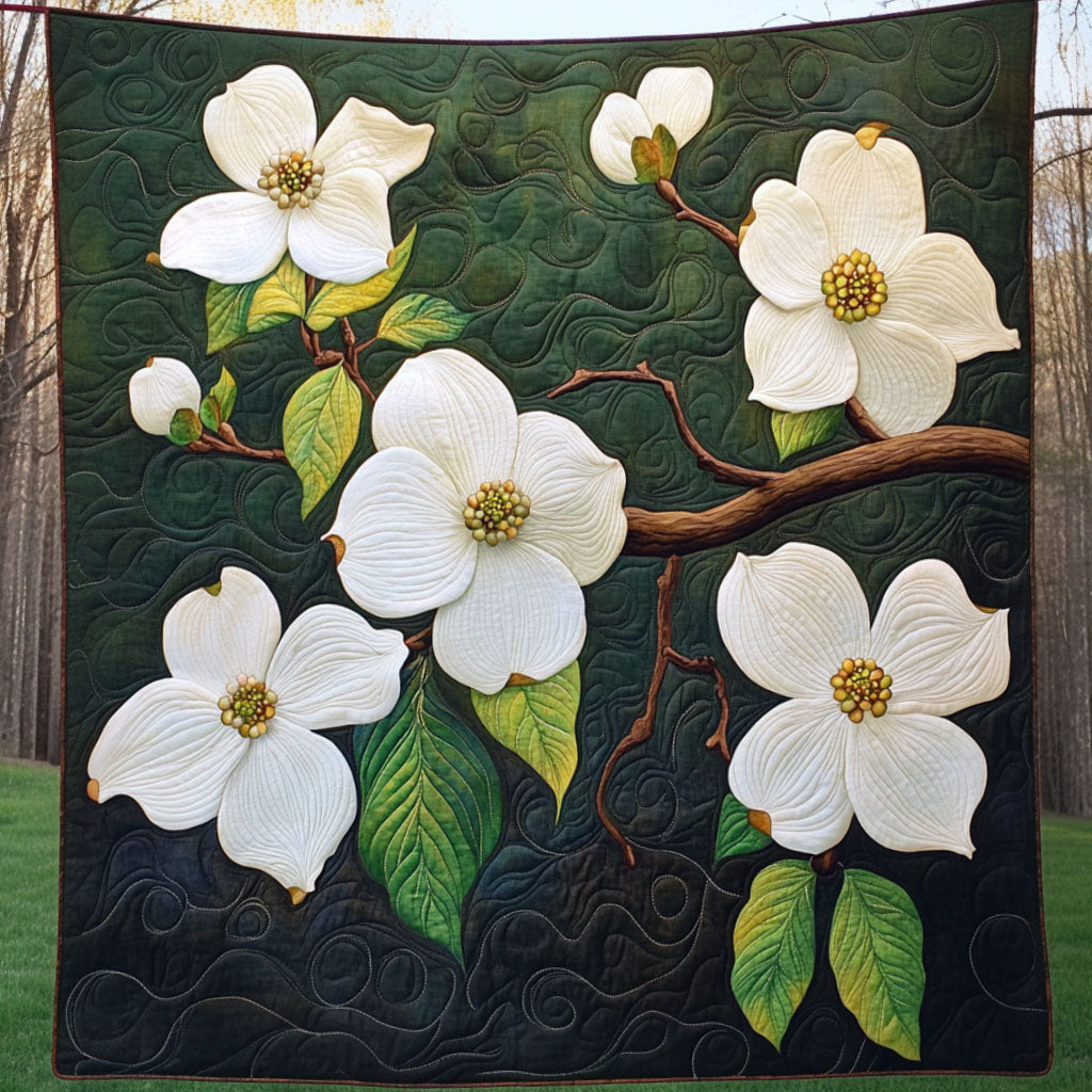 Spring Petals Quilted Blanket Sofa Couch Throw Blanket Christmas Gifts For Flower Lovers - Marykun