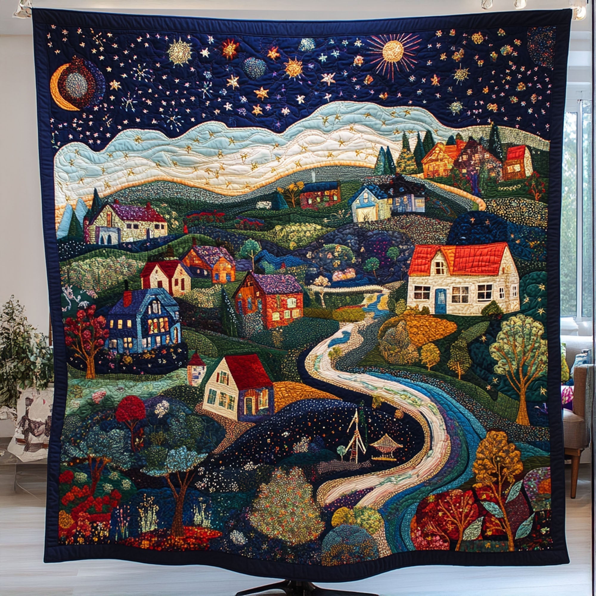 Starry Dreams Quilted Blanket Best Couch Throw Blanket Gifts For People Who Like Frogs - Marykun
