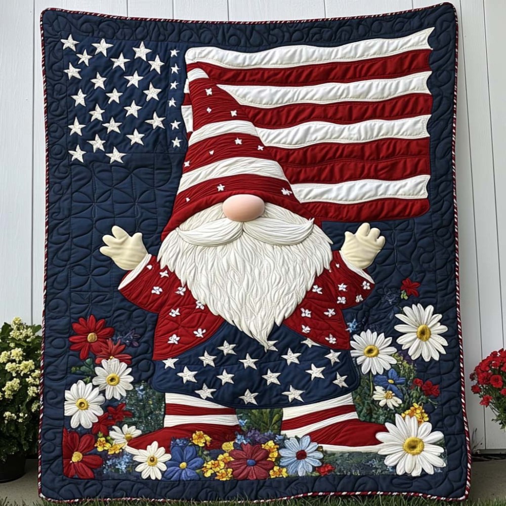 Stars and Smiles Quilted Blanket Holiday Throw Blanket Duck Themed Presents - Marykun