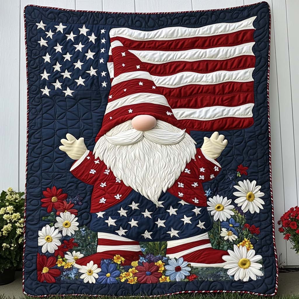 Stars and Smiles Quilted Blanket Holiday Throw Blanket Duck Themed Presents - Marykun