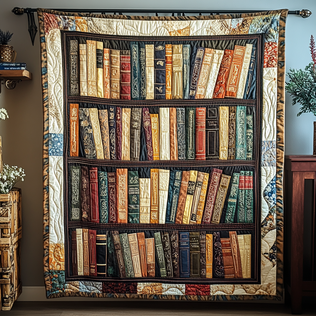 Story Stacks Quilted Blanket Best Throw Blanket Novelty Book Gifts - Marykun