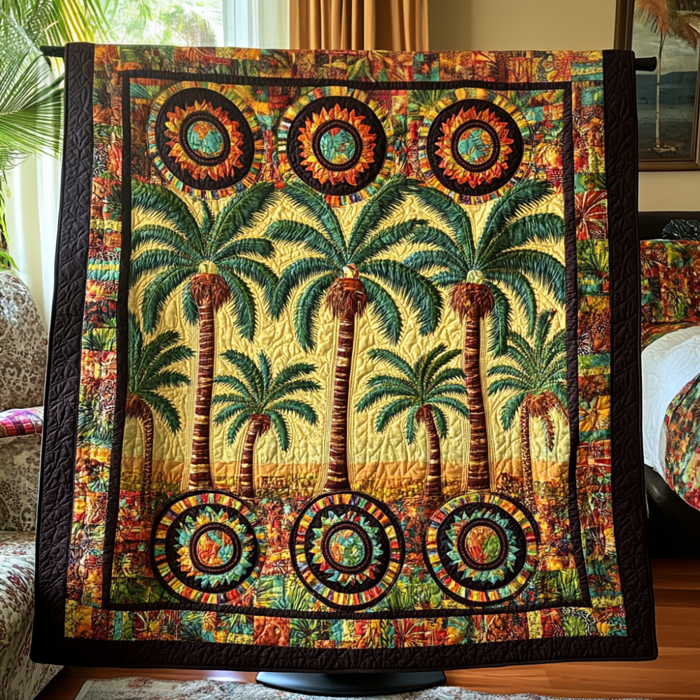 Summer Shade Quilted Blanket Bed Christmas Decor Birthday Gift For Beach Lover - Marykun