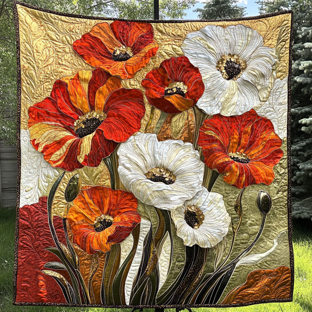 Summer Song Quilted Blanket Bed Christmas Decor Unusual Poppy Gifts - Marykun