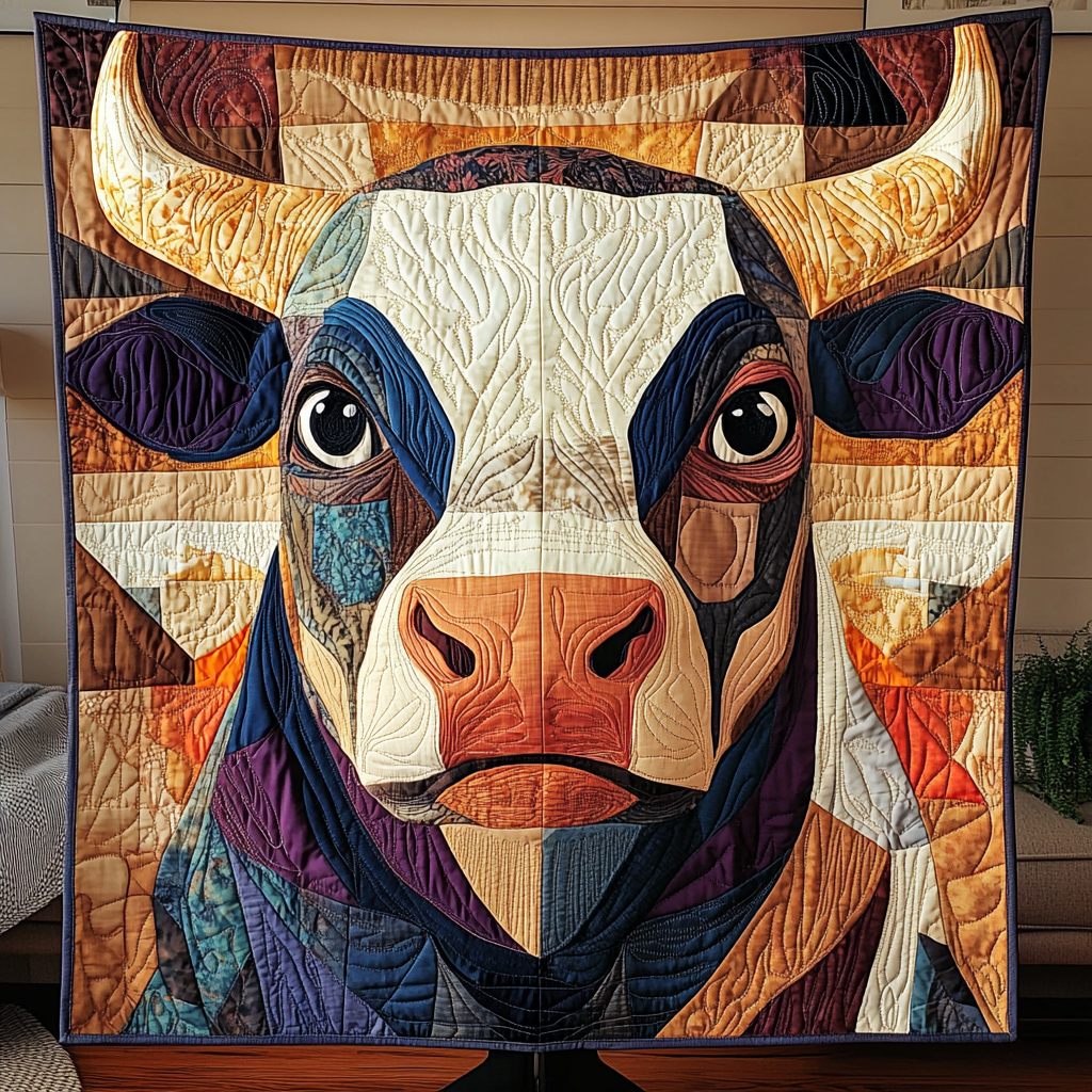 Sunset Herd Quilted Blanket Cute Bedroom Ideas Gift Ideas For Cow Lovers - Marykun