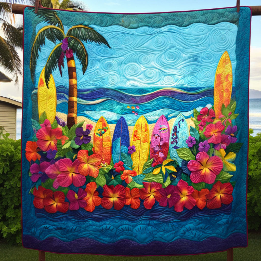 Surf Up Quilted Blanket Best Throw Blanket Good Gifts For Surfers - Marykun