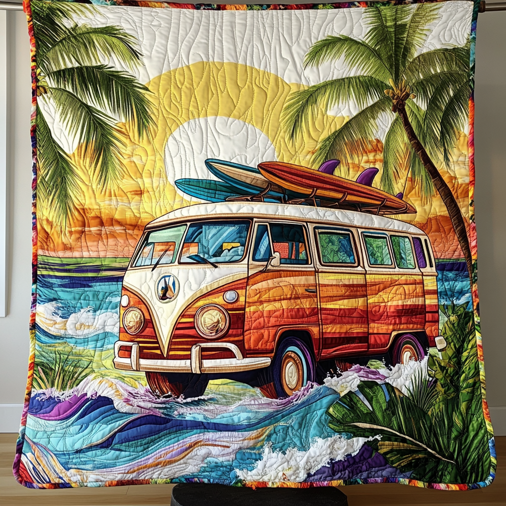 Surfer Dream Quilted Blanket Christmas Throw Blanket Best Gifts For Beach Lovers - Marykun