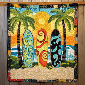 Swirl Wavescape Quilted Blanket Christmas Holiday Christmas Gifts For Beach Goers - Marykun