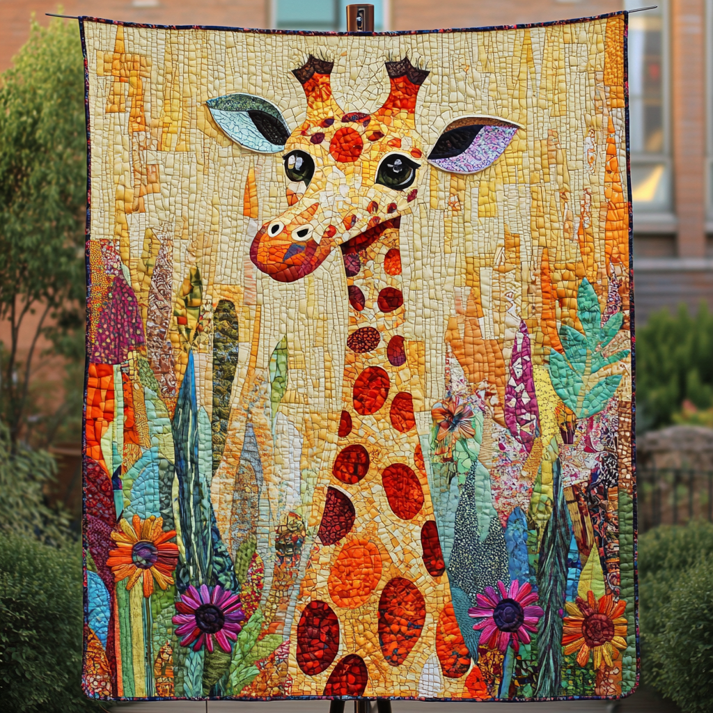 Tall Wonder Quilted Blanket Christmas Holiday Unique Giraffe Gifts For Her - Marykun