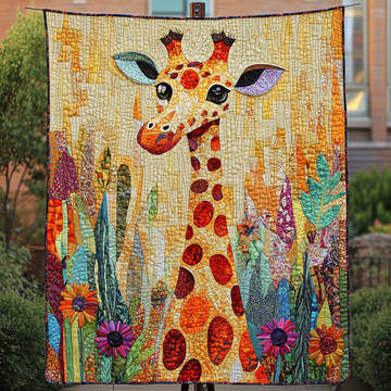 Tall Wonder Quilted Blanket Christmas Holiday Unique Giraffe Gifts For Her - Marykun