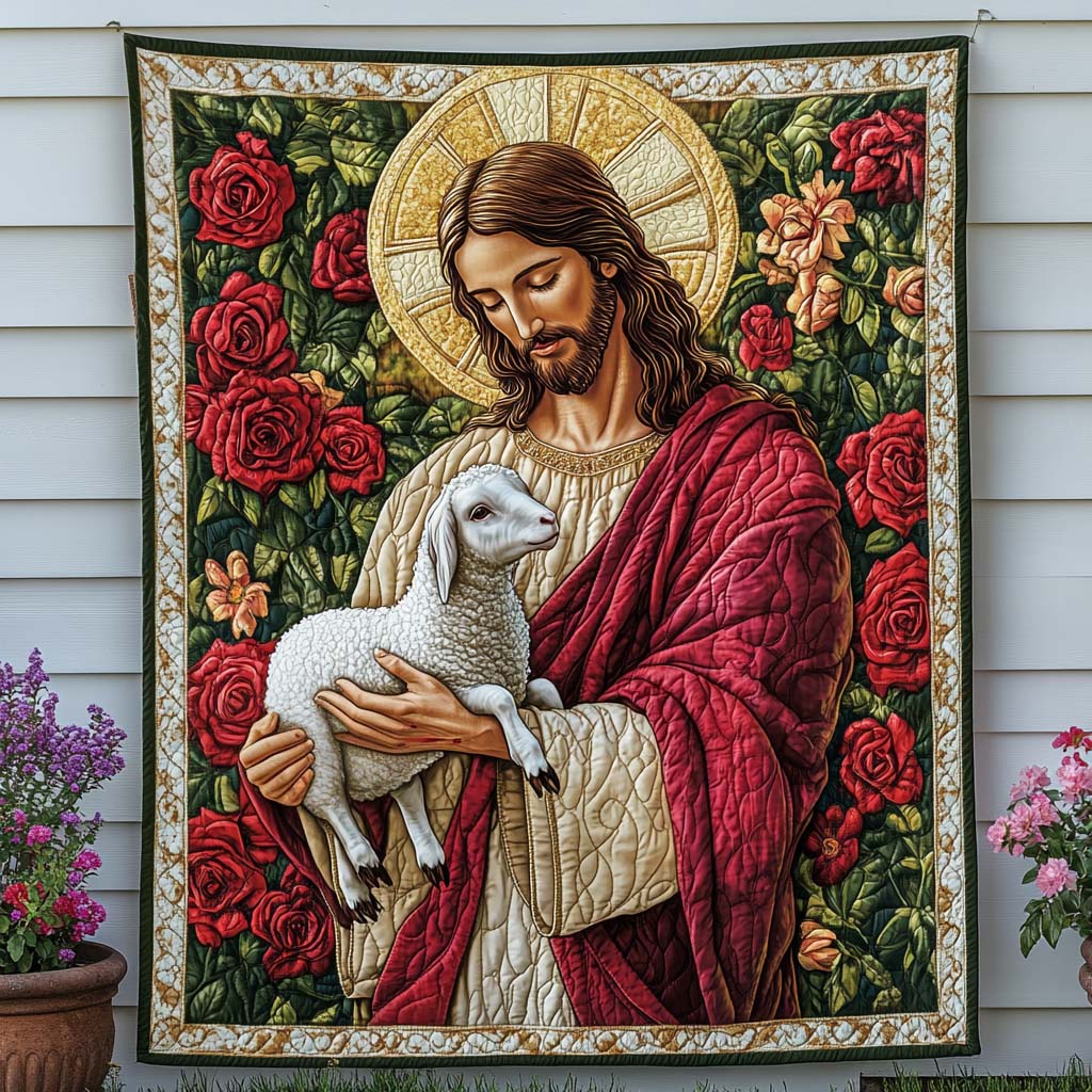 The Good Shepherd Quilted Blanket Cool Throw Blanket Great Dragon Lover Gifts - Marykun