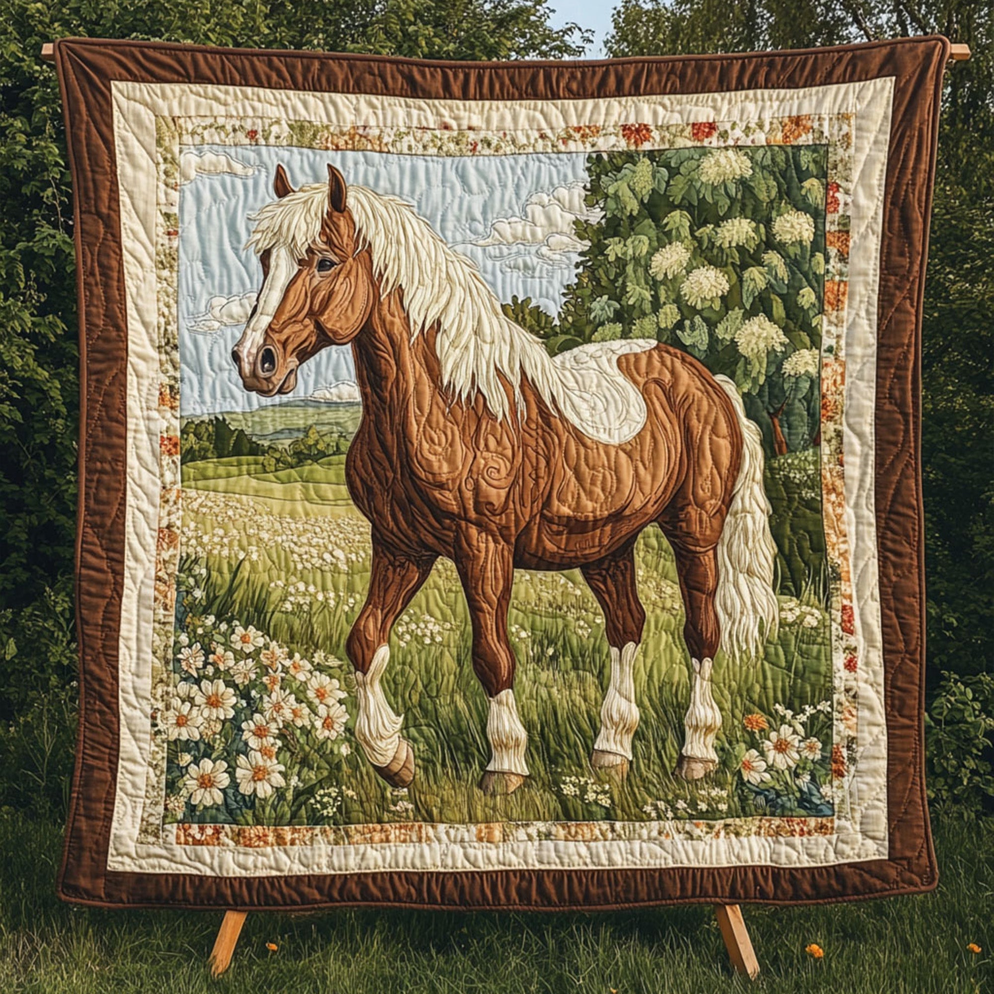 The Great Trotter Quilted Blanket Holiday Throw Blanket Birthday Presents For Horse Lovers - Marykun