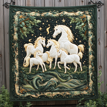Thunder Hoof Quilted Blanket Bedroom Decor Christmas Gifts For People Who Like Horses - Marykun