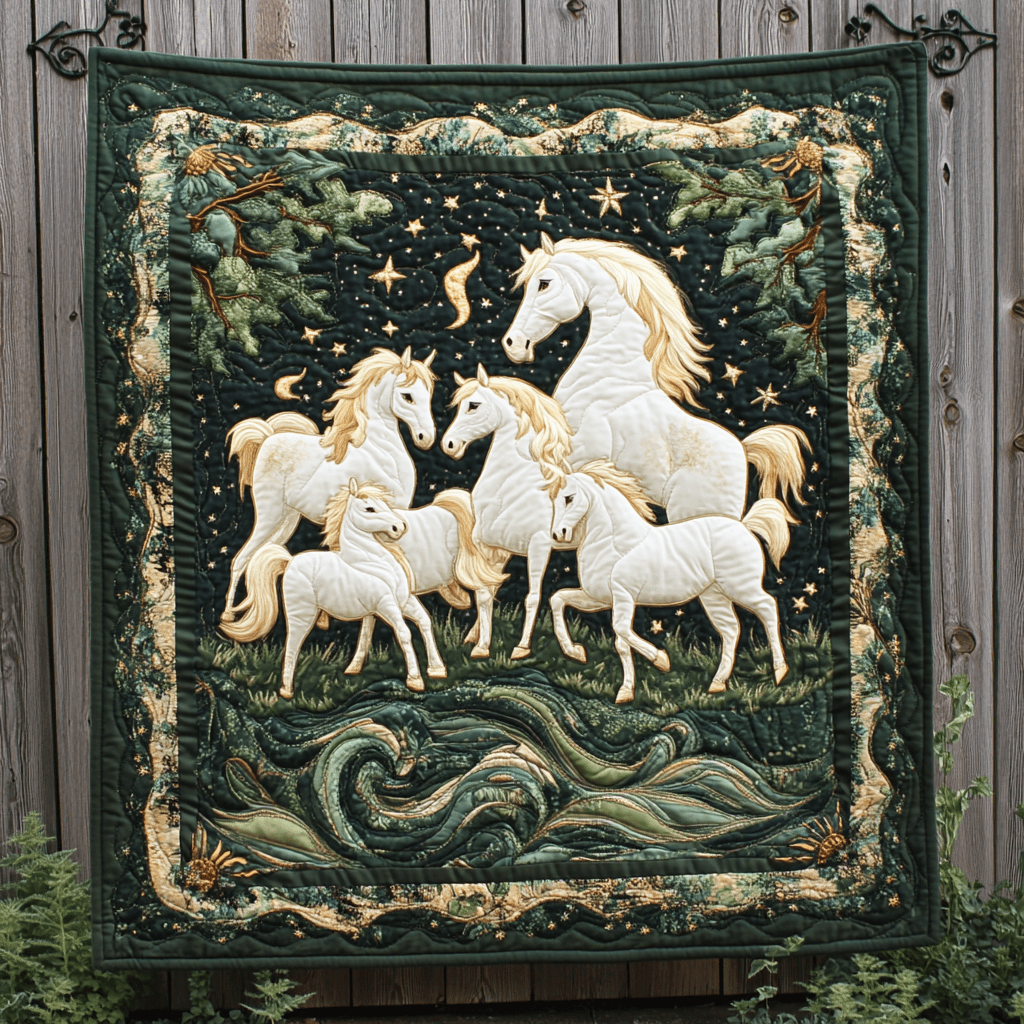 Thunder Hoof Quilted Blanket Bedroom Decor Christmas Gifts For People Who Like Horses - Marykun