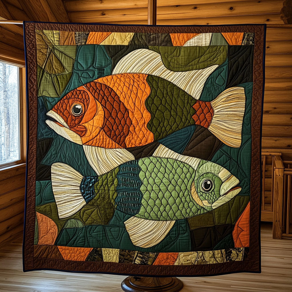 Tidal Motion Quilted Blanket Best Throw Blanket Fishing Christmas Gifts - Marykun