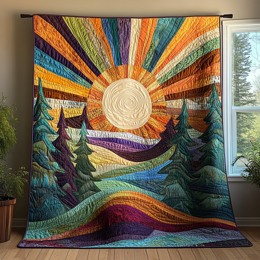 Timeless Grove Quilted Blanket Home Bedding Decor Cool Gifts For Nature Lovers - Marykun