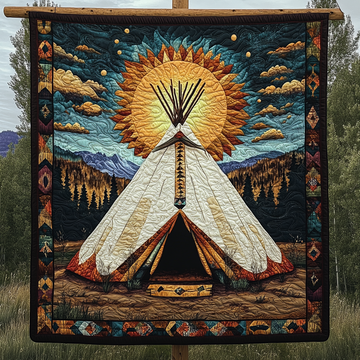 Tipi Love Quilted Blanket Holiday Throw Blanket Native American Gifts For Her - Marykun
