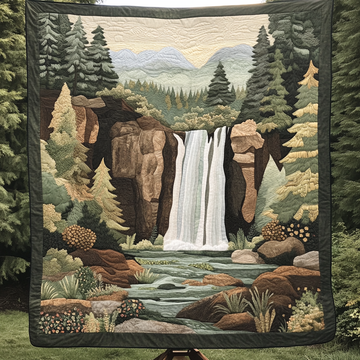 Tranquil Flow Quilted Blanket Christmas Room Decor Unique Gifts For Nature Lovers - Marykun