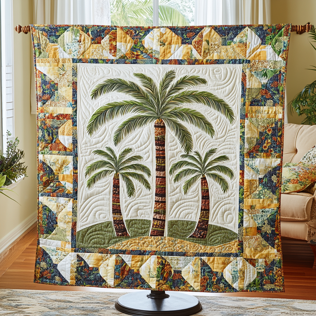Tropical Bliss Quilted Blanket Home Bedding Decor Christmas Gifts For The Beach Lover - Marykun