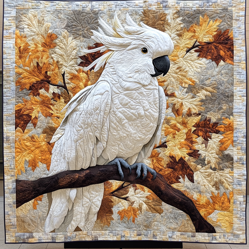 Tropical Whisper Quilted Blanket Cozy Home Bedding Parrot Gifts Presents - Marykun