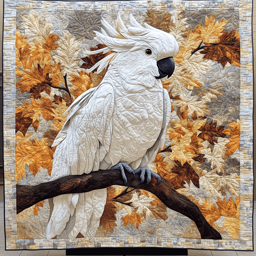 Tropical Whisper Quilted Blanket Cozy Home Bedding Parrot Gifts Presents - Marykun