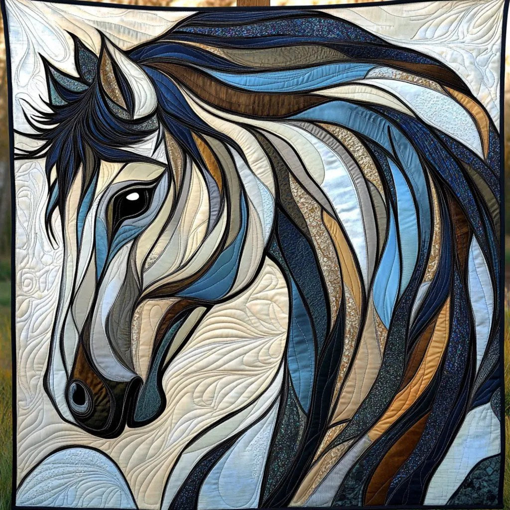 Twilight Blaze Quilted Blanket Best Couch Throw Blanket Gifts For Someone Who Likes Horses - Marykun