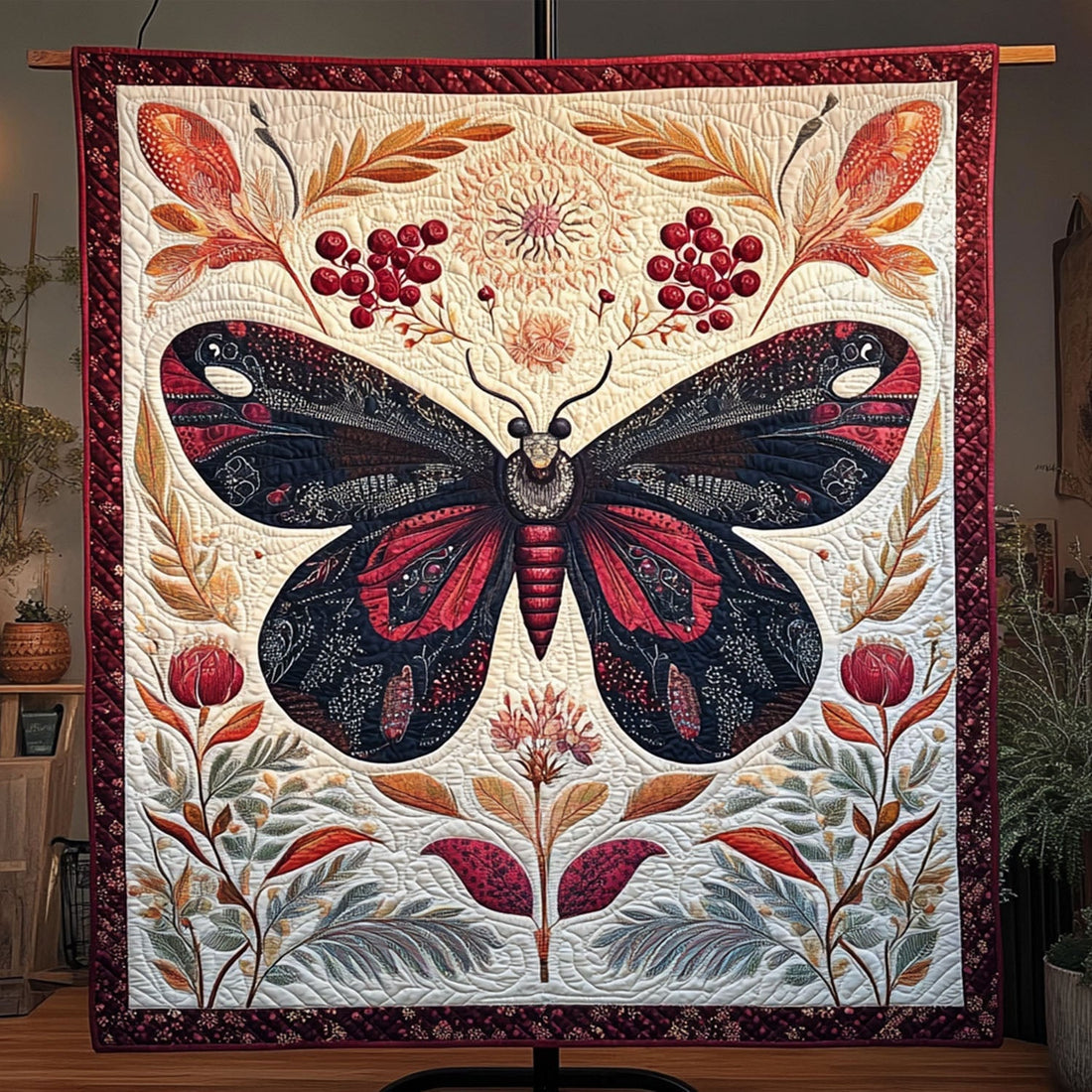 Twilight Flare Quilted Blanket Best Couch Throw Blanket Butterfly Gifts For Her - Marykun