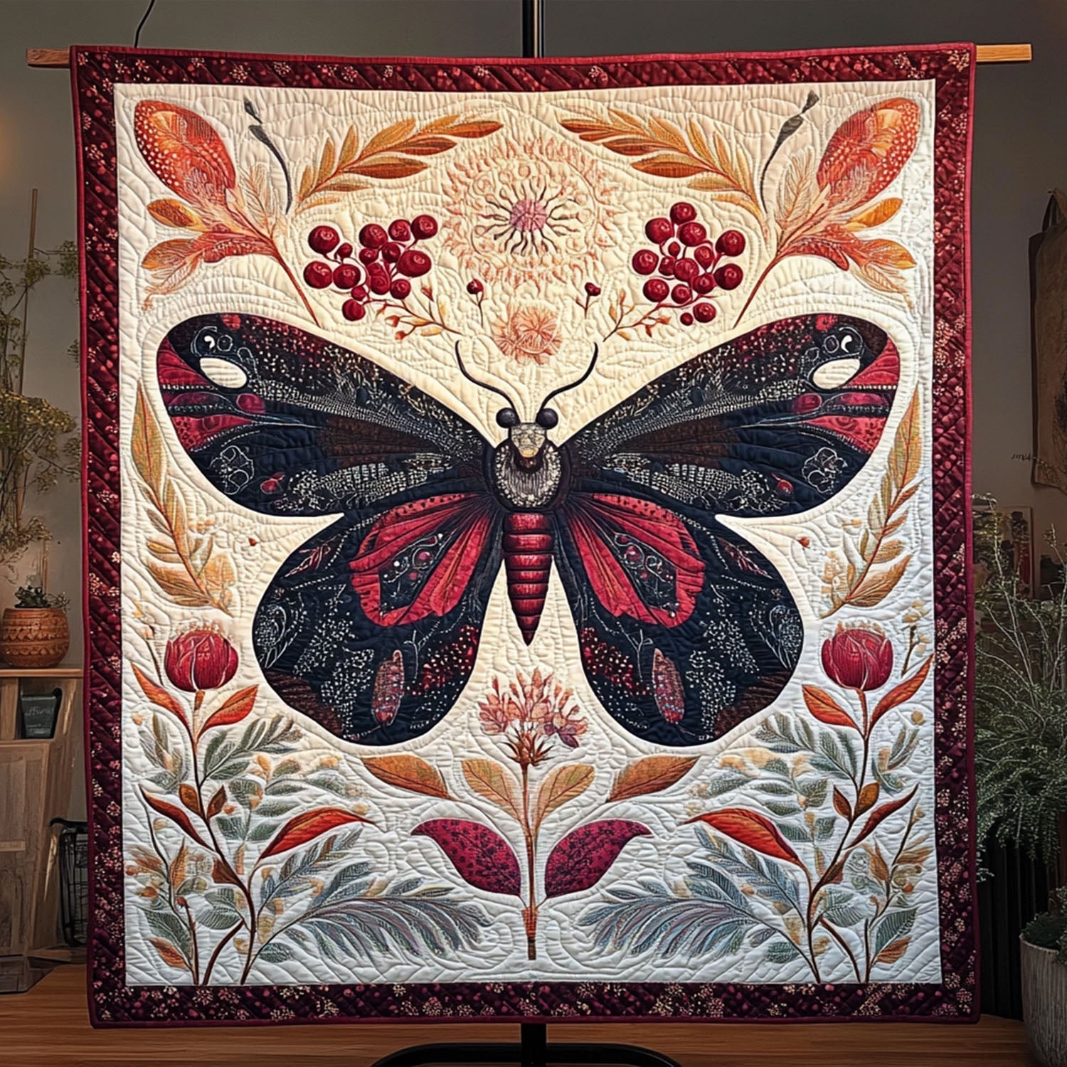 Twilight Flare Quilted Blanket Best Couch Throw Blanket Butterfly Gifts For Her - Marykun