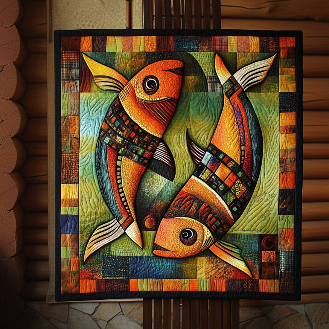 Underwater Rhythm Quilted Blanket Bed Christmas Decor Fishing Gifts For Boyfriend - Marykun