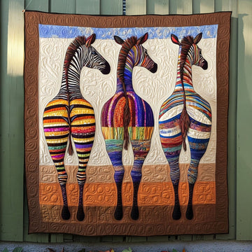 Vibrant Beast Quilted Blanket Christmas Bedroom Decor Zebra Themed Gifts - Marykun