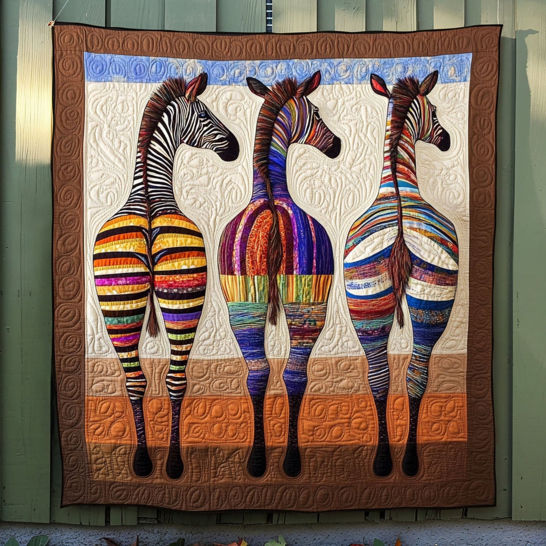 Vibrant Beast Quilted Blanket Christmas Bedroom Decor Zebra Themed Gifts - Marykun