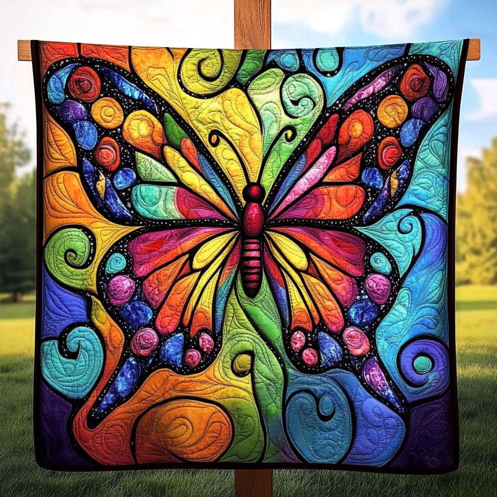 Vibrant Flight Quilted Blanket Nice Throw Blanket Butterfly Themed Birthday Gifts - Marykun