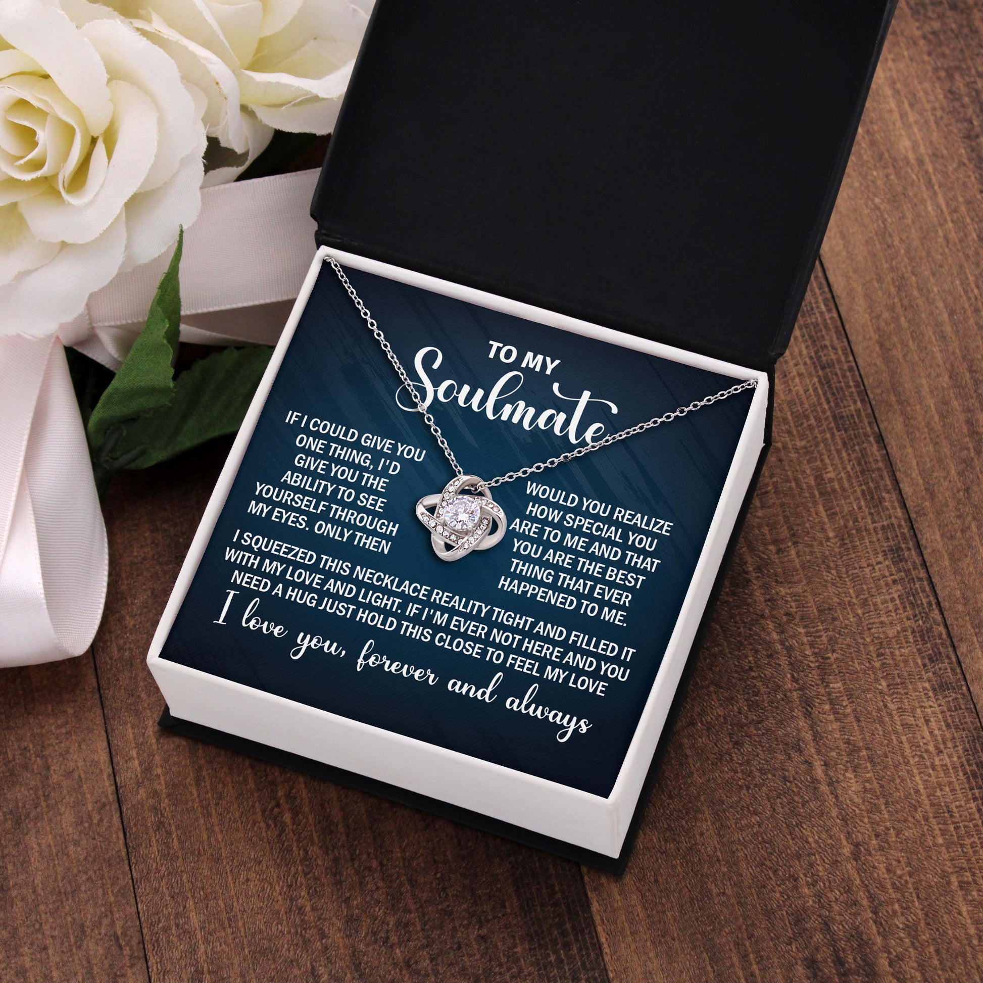 To My Soulmate Necklace Gift for Her on Anniversary, Birthday, Christmas, New Year & more