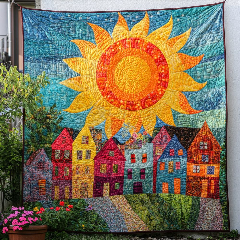 Warm Horizon Quilted Blanket Best Throw Blanket Birthday Gifts For Nature Lovers - Marykun