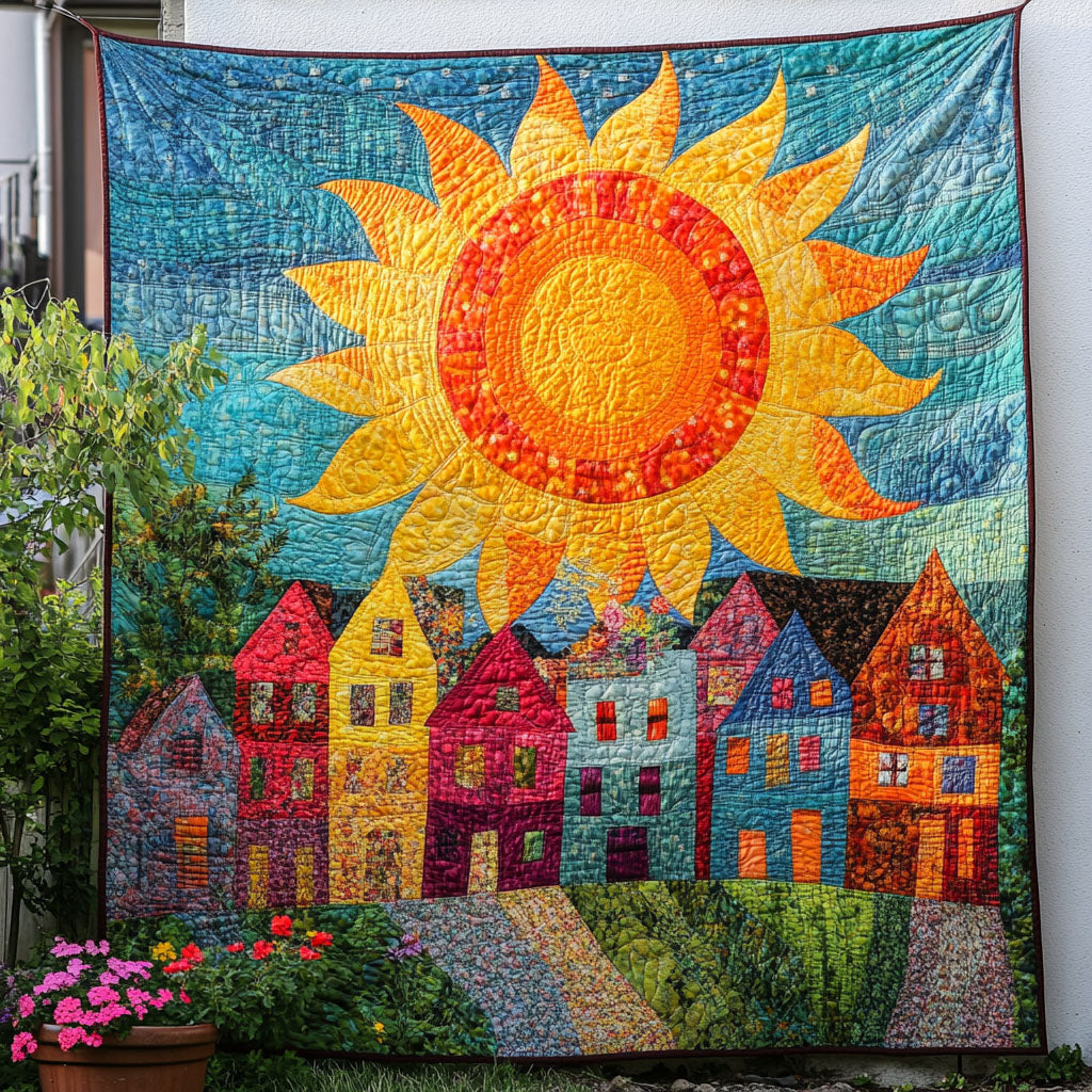 Warm Horizon Quilted Blanket Best Throw Blanket Birthday Gifts For Nature Lovers - Marykun