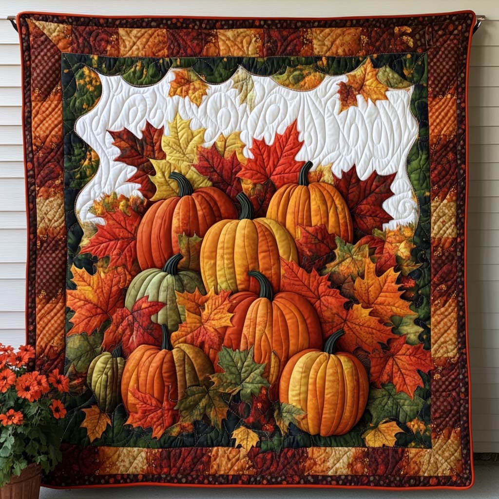 Whimsical Fall Song Quilted Blanket Fall Couch Blanket Womens Elephant Gifts For Her - Marykun