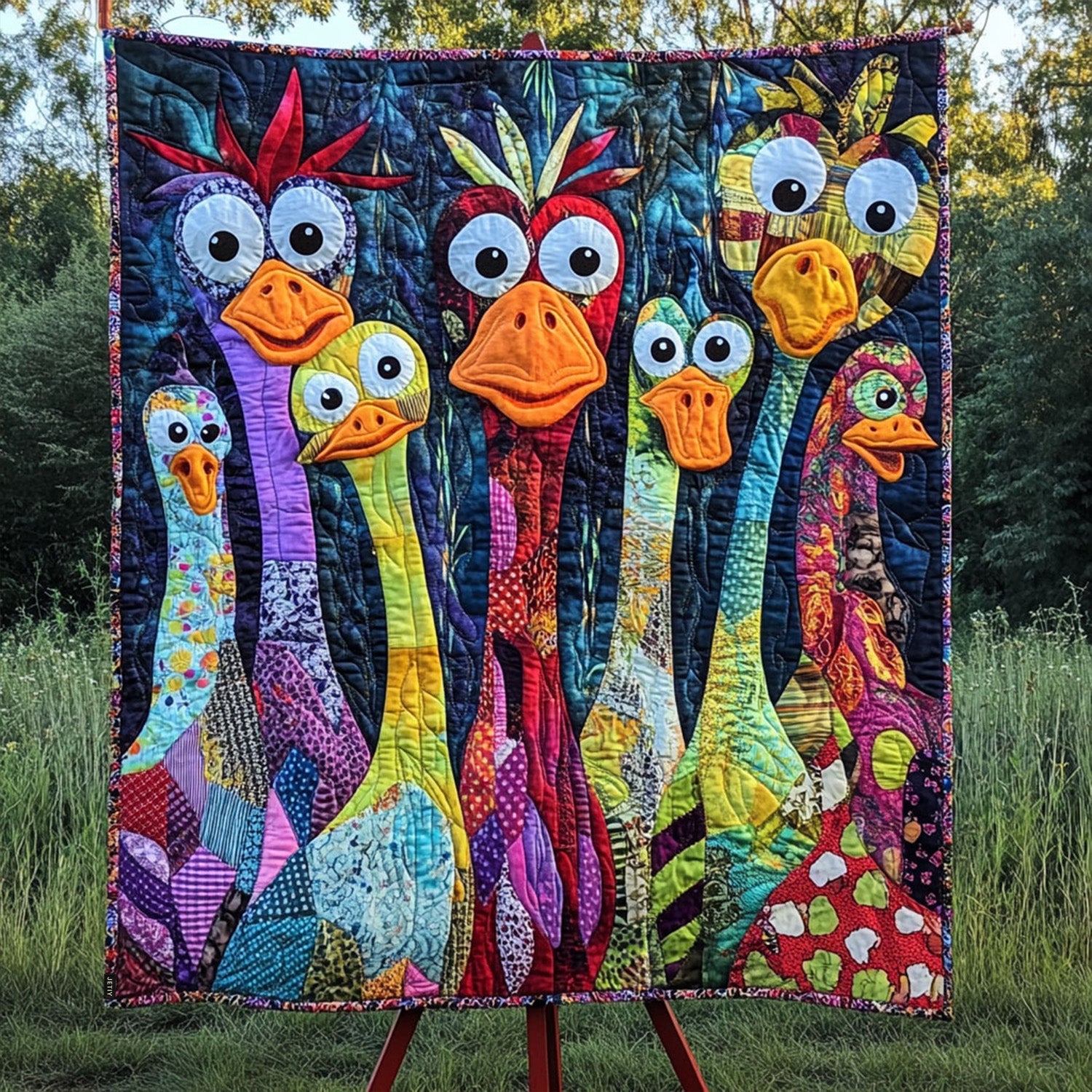Whimsical Farm Animal Quilted Blanket Christmas Bedroom Decor Donkey Gift Ideas - Marykun