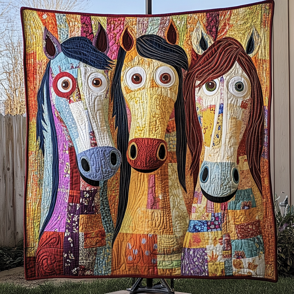 Whimsy Farm Quilted Blanket Sofa Couch Throw Blanket Gifts For Highland Cow Lovers - Marykun