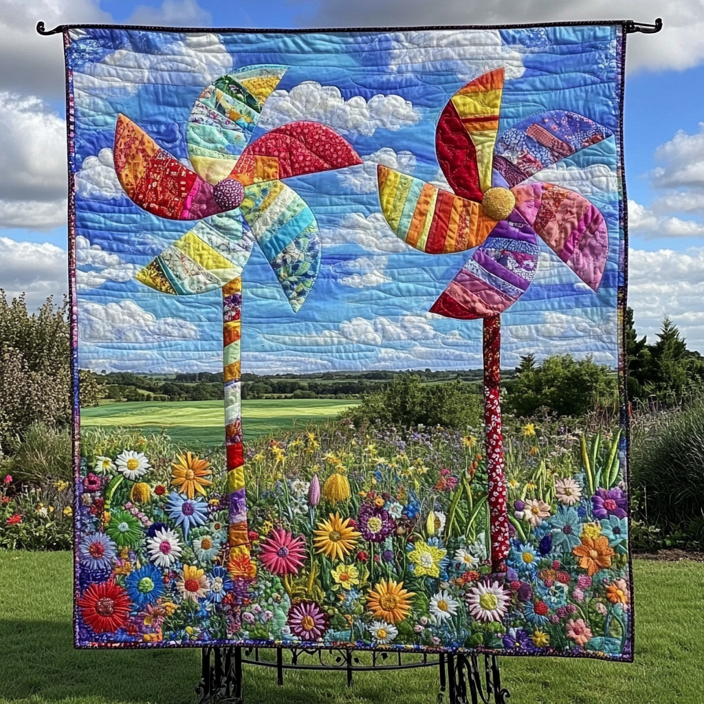 Whirlwind Joy Quilted Blanket Christmas Throw Blanket Birthday Gifts For Nature Lovers - Marykun