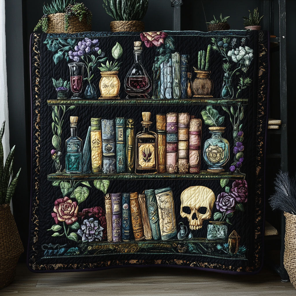 Whispers Between Shelves Quilted Blanket Home Bedding Decor Christmas Gifts For Book Lovers - Marykun