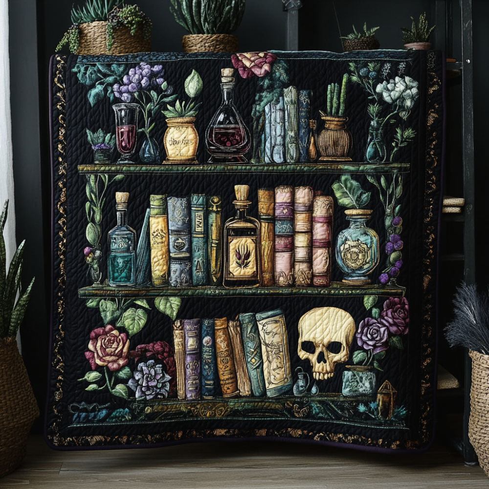 Whispers Between Shelves Quilted Blanket Home Bedding Decor Christmas Gifts For Book Lovers - Marykun