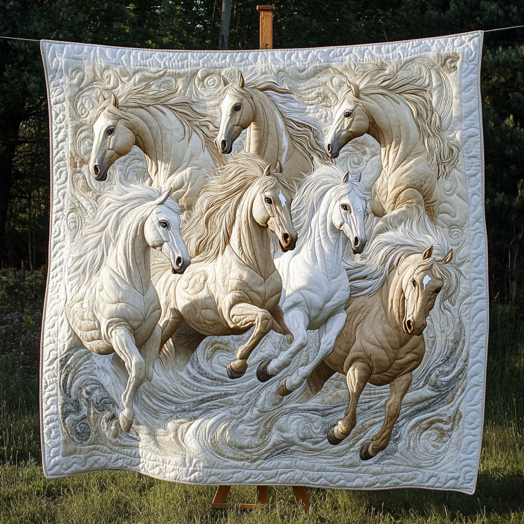 Wild Horses Quilted Blanket Best Couch Throw Blanket Christmas Present Ideas For Horse Lover - Marykun