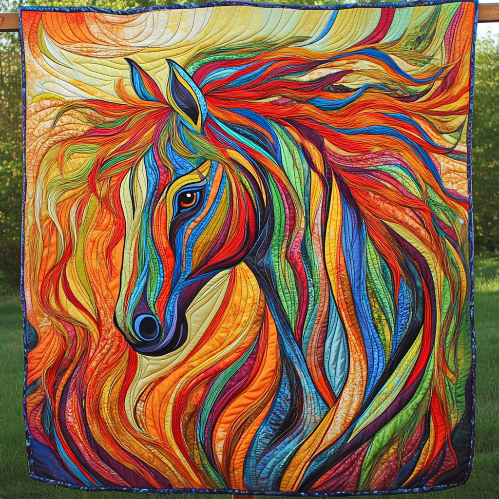 Wild Mane Quilted Blanket Nice Throw Blanket Gift Ideas For A Horse Loving Woman - Marykun