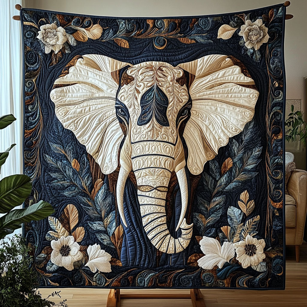 Wild Trunk Quilted Blanket Christmas Throw Blanket Gifts For Elephant Lovers - Marykun