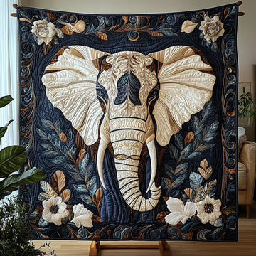 Wild Trunk Quilted Blanket Christmas Throw Blanket Gifts For Elephant Lovers - Marykun