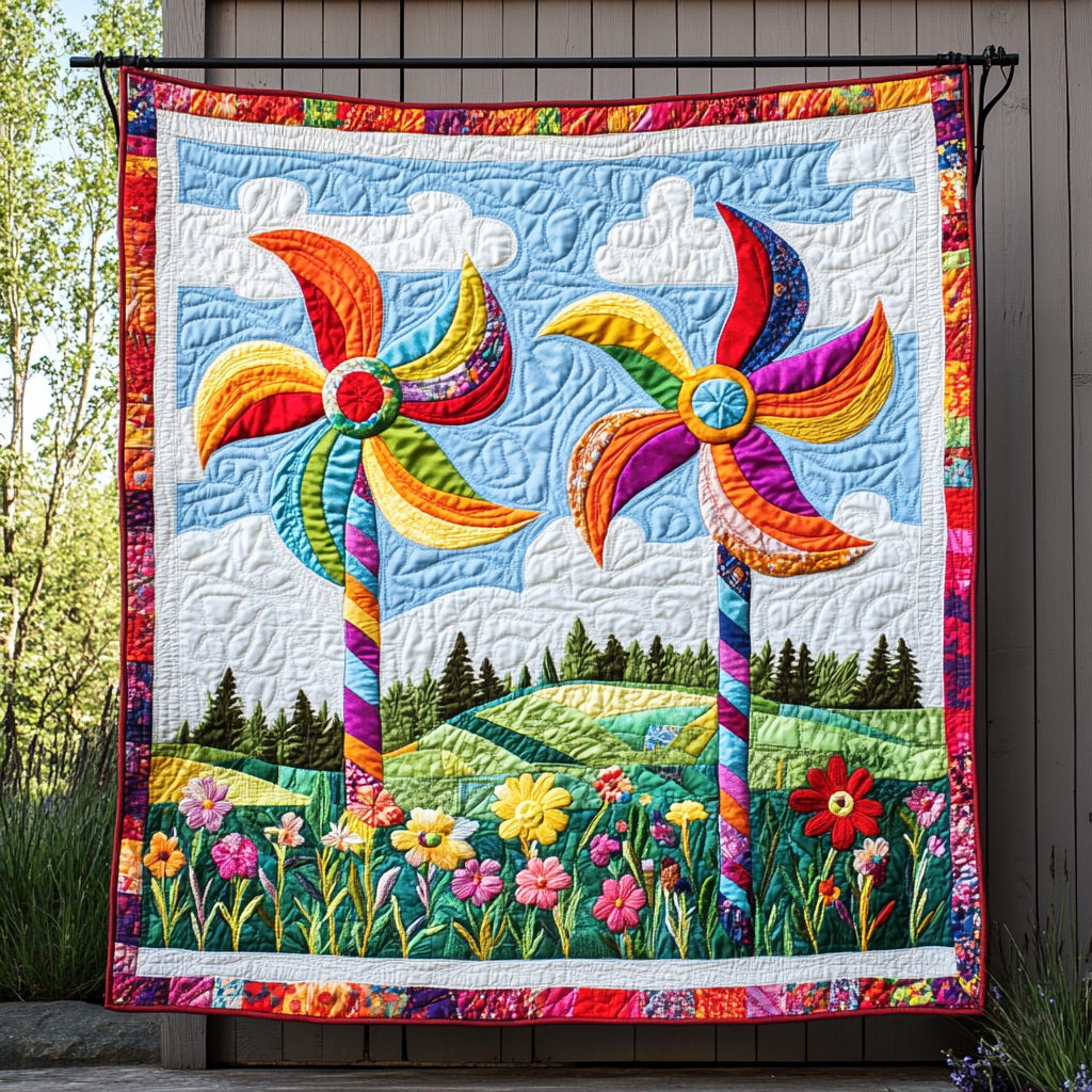 Wind Dance Quilted Blanket Xmas Holiday Unique Gifts For Nature Lovers - Marykun
