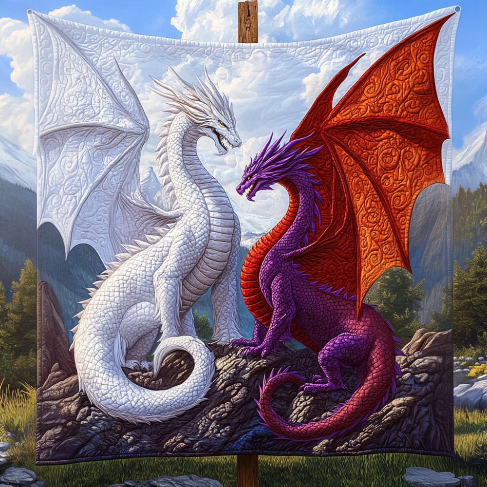Wings of Fire Quilted Blanket Christmas Holiday Dragon Father's Day Presents - Marykun